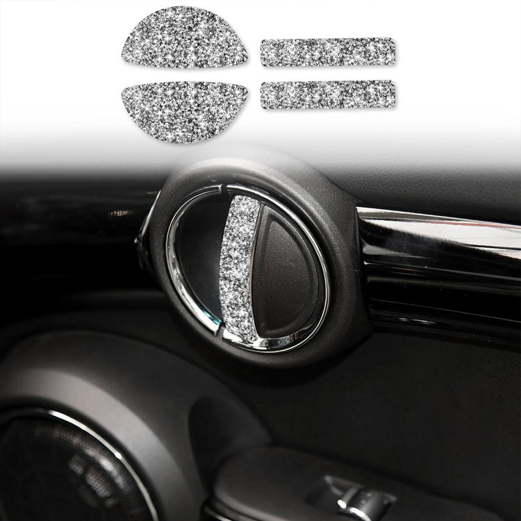 For BMW Mini Cooper Clubman Countryman  F55 4pcs Car F Chassis Door Handle Diamond Decoration Sticker - Car Interior Mouldings by PMC TechLife | Online Shopping South Africa | PMC TechLife | Buy Now Pay Later Mobicred
