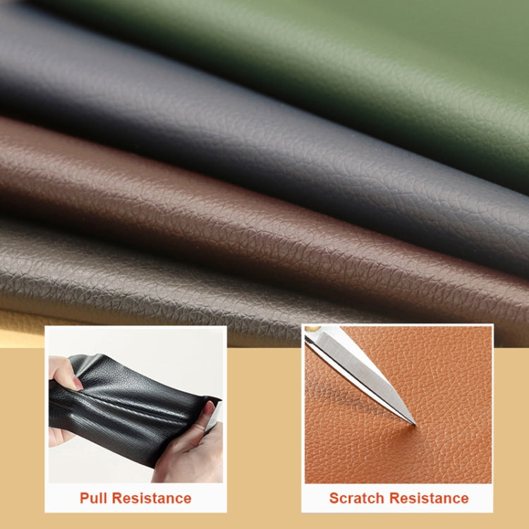 30 x 137cm Self Adhesive Leather for Sofa Repair Patch Car Seat PVC Leather Sticker(Dark Brown) - Seat Accessories by PMC TechLife | Online Shopping South Africa | PMC TechLife | Buy Now Pay Later Mobicred