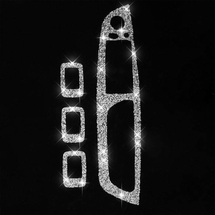 For BMW X5 E70 2008-2013 / X6 E71 2009-2014 Car Window Lift Panel Diamond Decoration Sticker, High Configuration Right Drive - Car Interior Mouldings by PMC TechLife | Online Shopping South Africa | PMC TechLife | Buy Now Pay Later Mobicred