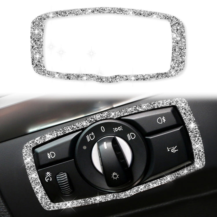 For BMW X5 E70 / X6 E71 2008-2013 Car Headlight Switch Frame Diamond Decoration Sticker, Left and Right Drive - Car Interior Mouldings by PMC TechLife | Online Shopping South Africa | PMC TechLife | Buy Now Pay Later Mobicred