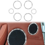For BMW E70 2008-2013 / E71 2008-2014 6pcs Car Horn Circle Diamond Decoration Sticker, Left and Right Drive