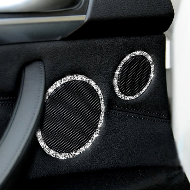 For BMW E70 2008-2013 / E71 2008-2014 6pcs Car Horn Circle Diamond Decoration Sticker, Left and Right Drive - free shipping - PMC TechLife - Order now!