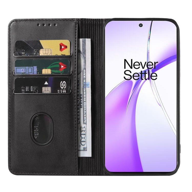 For OnePlus Ace 3V Magnetic Closure Leather Phone Case(Black) - OnePlus Cases by PMC TechLife | Online Shopping South Africa | PMC TechLife | Buy Now Pay Later Mobicred