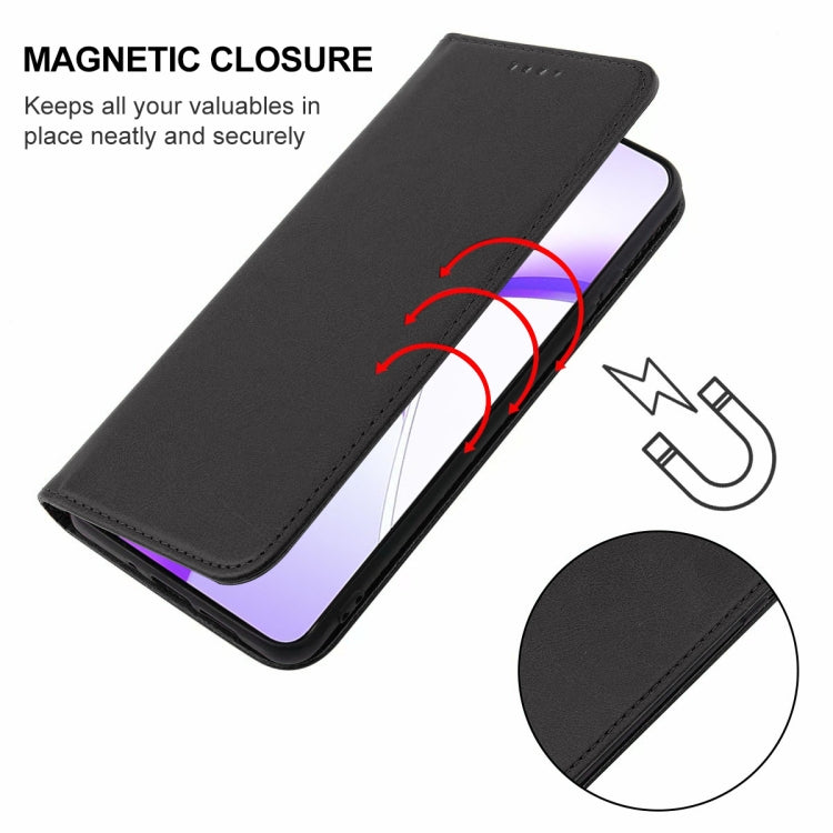 For OnePlus Ace 3V Magnetic Closure Leather Phone Case(Black) - OnePlus Cases by PMC TechLife | Online Shopping South Africa | PMC TechLife | Buy Now Pay Later Mobicred