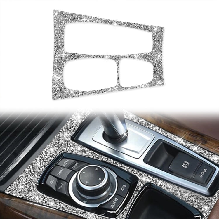 For BMW X5 E70 2008-2013 / X6 E71 2009-2014 Car Gear Panel Diamond Decoration Sticker, High Configuration Right Drive - Car Interior Mouldings by PMC TechLife | Online Shopping South Africa | PMC TechLife | Buy Now Pay Later Mobicred