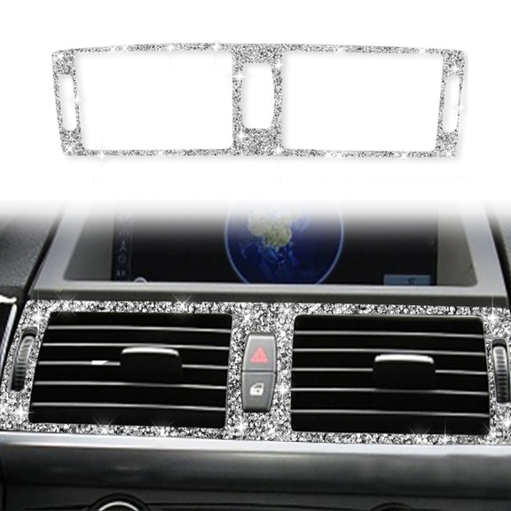 For BMW X5 E70 / X6 E71 2008-2013 Car Middle Air Outlet Diamond Decoration Sticker, Left and Right Drive