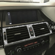 For BMW X5 E70 / X6 E71 2008-2013 Car Middle Air Outlet Diamond Decoration Sticker, Left and Right Drive