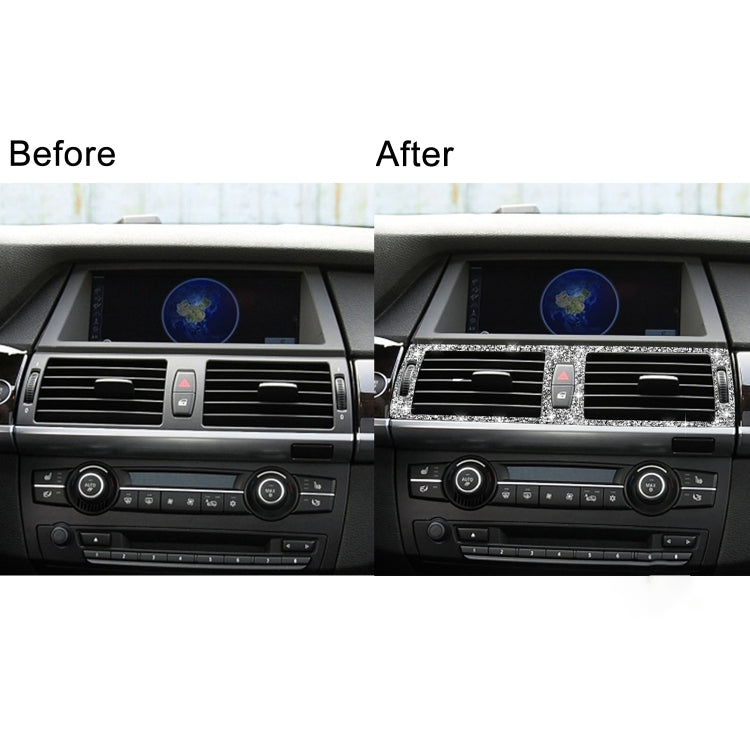 For BMW X5 E70 / X6 E71 2008-2013 Car Middle Air Outlet Diamond Decoration Sticker, Left and Right Drive