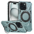 For iPhone 15 MagSafe Magnetic Shockproof Phone Case with Ring Holder(Green) - iPhone 15 Cases by PMC TechLife | Online Shopping South Africa | PMC TechLife