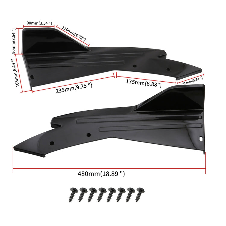 Car Universal Rear Corner Cover Rear Bumper Protective Corner Rear Lip Rear Shovel(Black) - Trunk & Bumper Accessories by PMC TechLife | Online Shopping South Africa | PMC TechLife | Buy Now Pay Later Mobicred