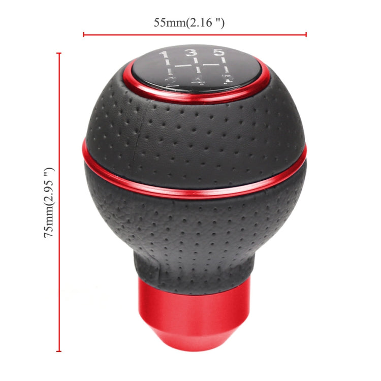 Universal Car Manual Gear Shift Lever 5-speed Shifter Knob(Silver) - Shift Knob by PMC TechLife | Online Shopping South Africa | PMC TechLife | Buy Now Pay Later Mobicred