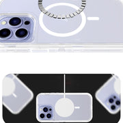 For iPhone 15 Pro Shockproof MagSafe Magnetic Phone Case(Transparent)