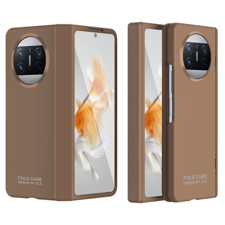 For Huawei Mate X3 Extraordinary Series Hinged Folding Full Phone Case(Coffee) - Huawei Cases by PMC TechLife | Online Shopping South Africa | PMC TechLife | Buy Now Pay Later Mobicred