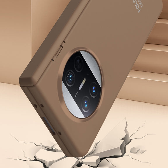 For Huawei Mate X3 Extraordinary Series Hinged Folding Full Phone Case(Coffee)