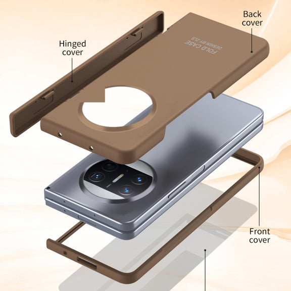 For Huawei Mate X3 Extraordinary Series Hinged Folding Full Phone Case(White)