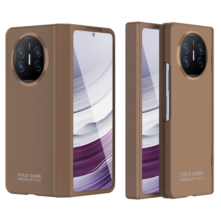 For Huawei Mate X5 Extraordinary Series Hinged Folding Full Phone Case(Coffee) - Huawei Cases by PMC TechLife | Online Shopping South Africa | PMC TechLife | Buy Now Pay Later Mobicred