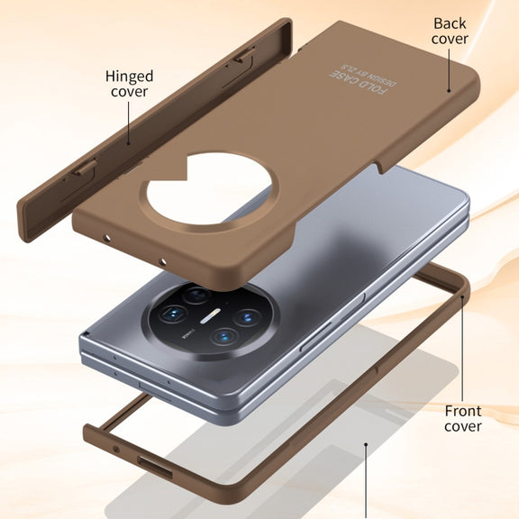 For Huawei Mate X5 Extraordinary Series Hinged Folding Full Phone Case(Coffee)