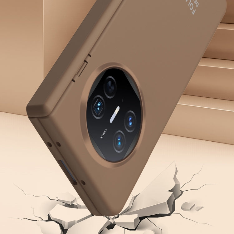 For Huawei Mate X5 Extraordinary Series Hinged Folding Full Phone Case(Coffee) - Huawei Cases by PMC TechLife | Online Shopping South Africa | PMC TechLife | Buy Now Pay Later Mobicred