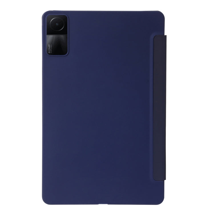 For Xiaomi Redmi Pad SE Deformation Silicone Leather Tablet Case(Dark Blue) - More Tablet Cases by PMC TechLife | Online Shopping South Africa | PMC TechLife | Buy Now Pay Later Mobicred
