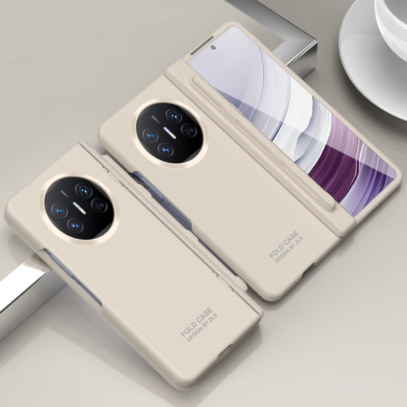 For Huawei Mate X5 Extraordinary Series Hinged Folding Full Coverage Phone Case with Pen Slot & Stylus(White)