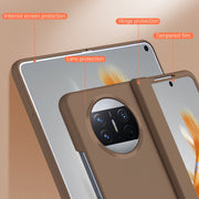 For Huawei Mate X3 Extraordinary Series Hinged Folding Full Coverage Phone Case with Pen Slot & Stylus(White)