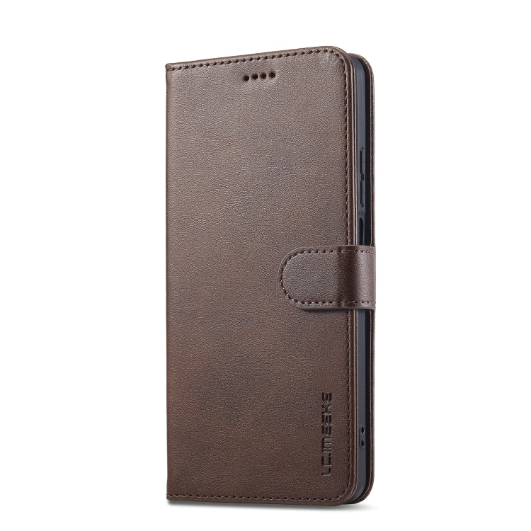 For Realme C55 LC.IMEEKE Calf Texture Horizontal Flip Leather Case(Brown) - free shipping - PMC TechLife - Order now!