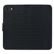 For iPhone 16e Business Diamond Buckle Leather Phone Case with Lanyard(Black)