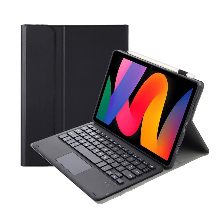 For Xiaomi Redmi Pad SE 11 inch A0N9-A Lambskin Texture Ultra-thin Detachable Bluetooth Keyboard Leather Case with Touchpad(Black) - Xiaomi Keyboard by PMC Jewellery | Online Shopping South Africa | PMC Jewellery | Buy Now Pay Later Mobicred