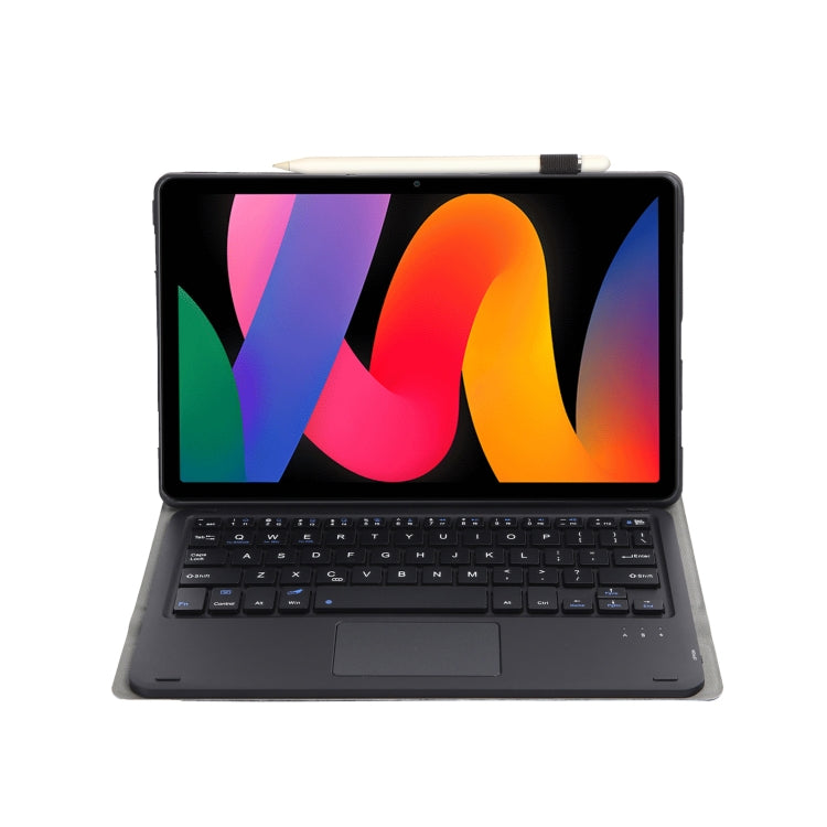 For Xiaomi Redmi Pad SE 11 inch A0N9-A Lambskin Texture Ultra-thin Detachable Bluetooth Keyboard Leather Case with Touchpad(Black) - Xiaomi Keyboard by PMC Jewellery | Online Shopping South Africa | PMC Jewellery | Buy Now Pay Later Mobicred