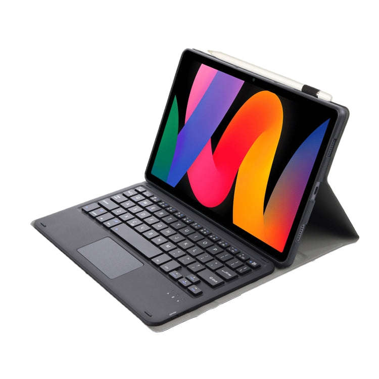 For Xiaomi Redmi Pad SE 11 inch A0N9-A Lambskin Texture Ultra-thin Detachable Bluetooth Keyboard Leather Case with Touchpad(Black) - Xiaomi Keyboard by PMC Jewellery | Online Shopping South Africa | PMC Jewellery | Buy Now Pay Later Mobicred