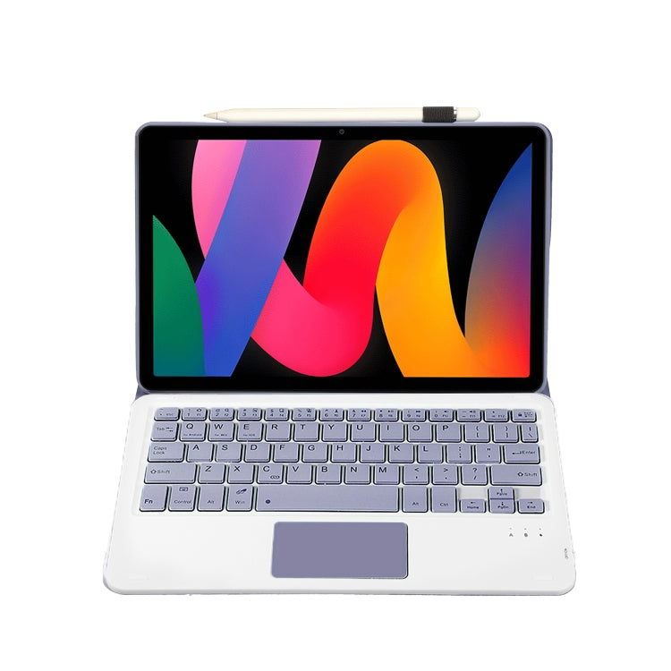 For Xiaomi Redmi Pad SE 11 inch A0N9-A Lambskin Texture Ultra-thin Detachable Bluetooth Keyboard Leather Case with Touchpad(Purple) - Others Keyboard by PMC TechLife | Online Shopping South Africa | PMC TechLife