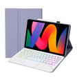For Xiaomi Redmi Pad SE 11 inch A0N9-AS Lambskin Texture Ultra-thin Detachable Backlight Bluetooth Keyboard Leather Case with Touchpad(Purple) - Others Keyboard by PMC TechLife | Online Shopping South Africa | PMC TechLife