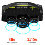 HOPESTAR A40 80W Outdoor Portable Wireless Bluetooth Speaker(Green)