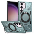 For Samsung Galaxy S23+ 5G MagSafe Magnetic Shockproof Phone Case with Ring Holder(Green) - Galaxy S23+ 5G Cases by PMC TechLife | Online Shopping South Africa | PMC TechLife