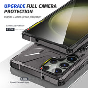For Samsung Galaxy S23 Ultra 5G MagSafe Magnetic Shockproof Phone Case with Ring Holder(Dark Grey)