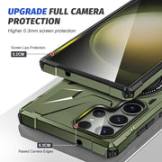 For Samsung Galaxy S24+ 5G MagSafe Magnetic Shockproof Phone Case with Ring Holder(Dark Green)