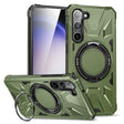 For Samsung Galaxy S24 5G MagSafe Magnetic Shockproof Phone Case with Ring Holder(Dark Green) - Galaxy S24 5G Cases by PMC TechLife | Online Shopping South Africa | PMC TechLife