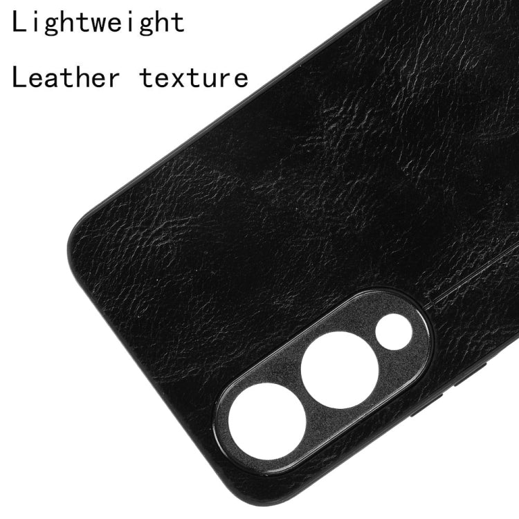 For vivo Y17s 4G Global Cow Pattern Sewing Back Cover Phone Case(Black) - vivo Cases by PMC TechLife | Online Shopping South Africa | PMC TechLife