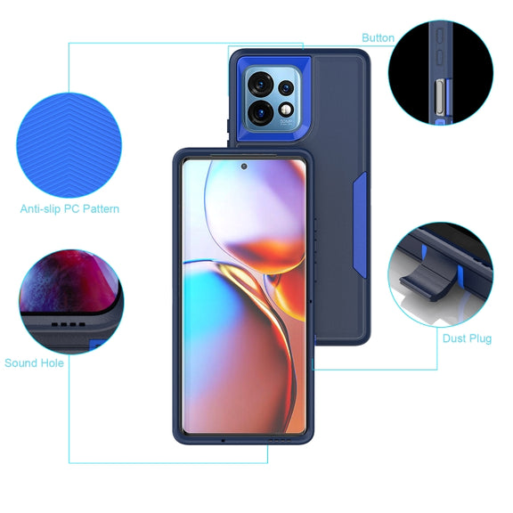 For Motorola Moto G 5G 2024 / G Play 5G 2024 2 in 1 Magnetic PC + TPU Phone Case(Blue+Blue Green)