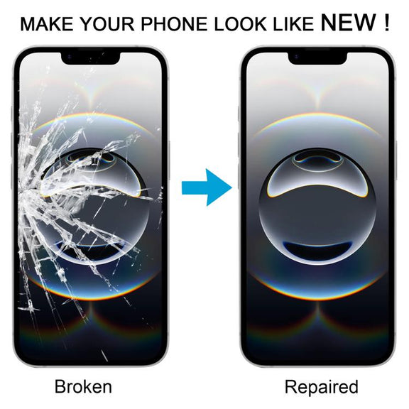 For iPhone 16e Front Screen Outer Glass Lens with OCA Optically Clear Adhesive