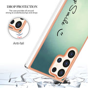 For Samsung Galaxy S24 Ultra 5G Electroplating Marble Dual-side IMD Phone Case(Smile)