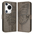 For Huawei Pura 70 Pro Embossed Butterfly Leather Phone Case(Grey) - Huawei Cases by PMC Jewellery | Online Shopping South Africa | PMC Jewellery | Buy Now Pay Later Mobicred