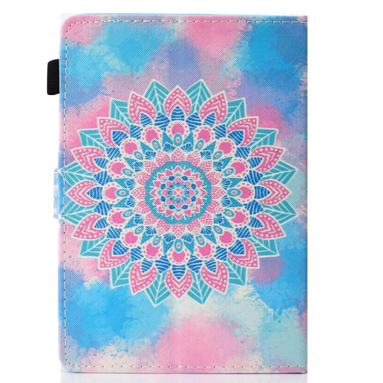 For 10 inch Universal Colored Drawing Stitching Leather Tablet Case(Datura Flowers) - 10 - 11 inch by PMC TechLife | Online Shopping South Africa | PMC TechLife | Buy Now Pay Later Mobicred