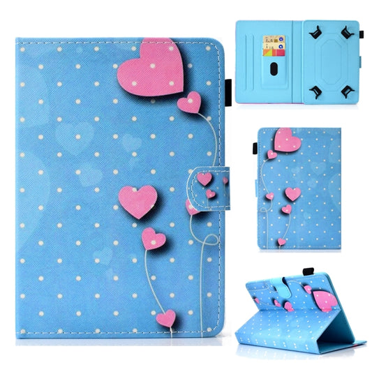 For 10 inch Universal Colored Drawing Stitching Leather Tablet Case(Love) - 10 - 11 inch by PMC Jewellery | Online Shopping South Africa | PMC Jewellery | Buy Now Pay Later Mobicred