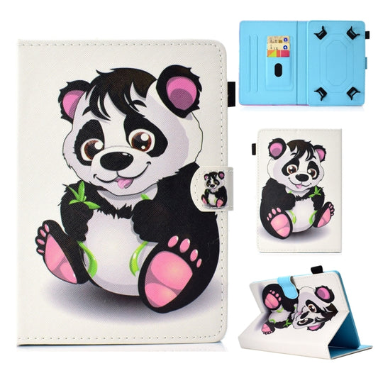 For 10 inch Universal Colored Drawing Stitching Leather Tablet Case(Panda) - 10 - 11 inch by PMC Jewellery | Online Shopping South Africa | PMC Jewellery | Buy Now Pay Later Mobicred