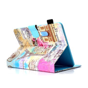For 10 inch Universal Colored Drawing Stitching Leather Tablet Case(Romantic Paris)