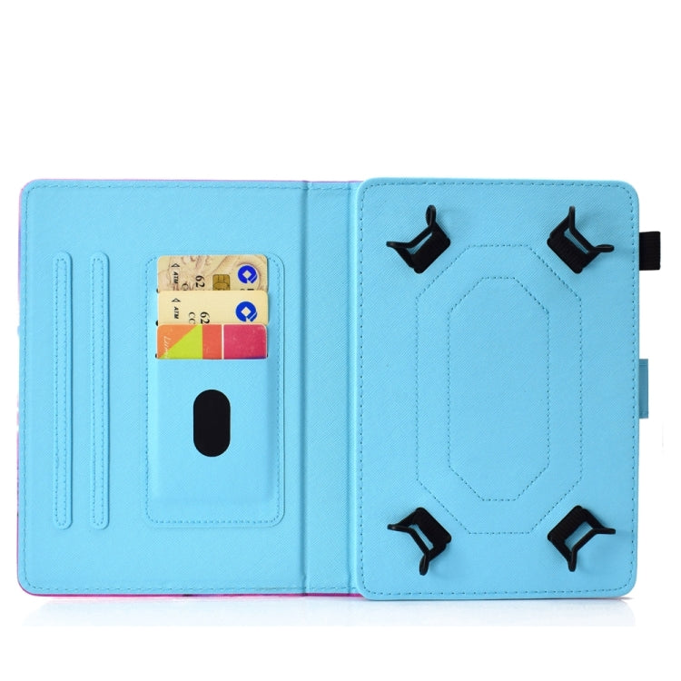 For 10 inch Universal Colored Drawing Stitching Leather Tablet Case(Blue Sea) - 10 - 11 inch by PMC TechLife | Online Shopping South Africa | PMC TechLife | Buy Now Pay Later Mobicred