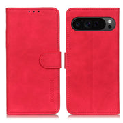 For Google Pixel 9 Pro KHAZNEH Retro Texture Flip Leather Phone Case(Red)