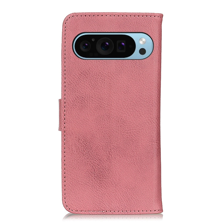 For Google Pixel 10 / 9 KHAZNEH Cowhide Texture Horizontal Flip Leather Phone Case(Pink) - Google Cases by PMC TechLife | Online Shopping South Africa | PMC TechLife | Buy Now Pay Later Mobicred