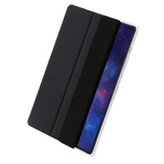 For Samsung Galaxy Tab S10 FE / S9 FE / S9 3-Fold Clear Acrylic Leather Tablet Case(Black)